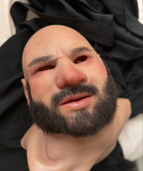 Hyper-Realistic Bald Male Mask – 35 Years Old