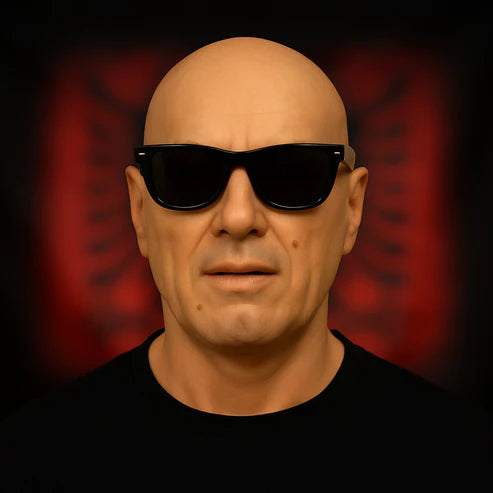 Realistic White Male Mask – 35 Years Old with Light Hair