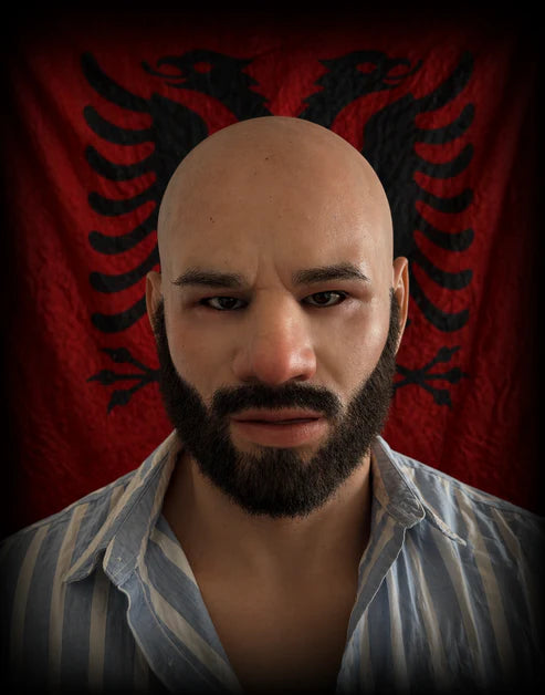 Hyper-Realistic Bald Male Mask – 35 Years Old